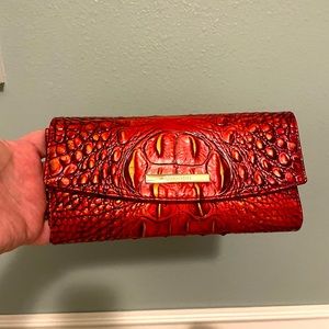 Brahmin Amelia Crimson Checkbook Wallet